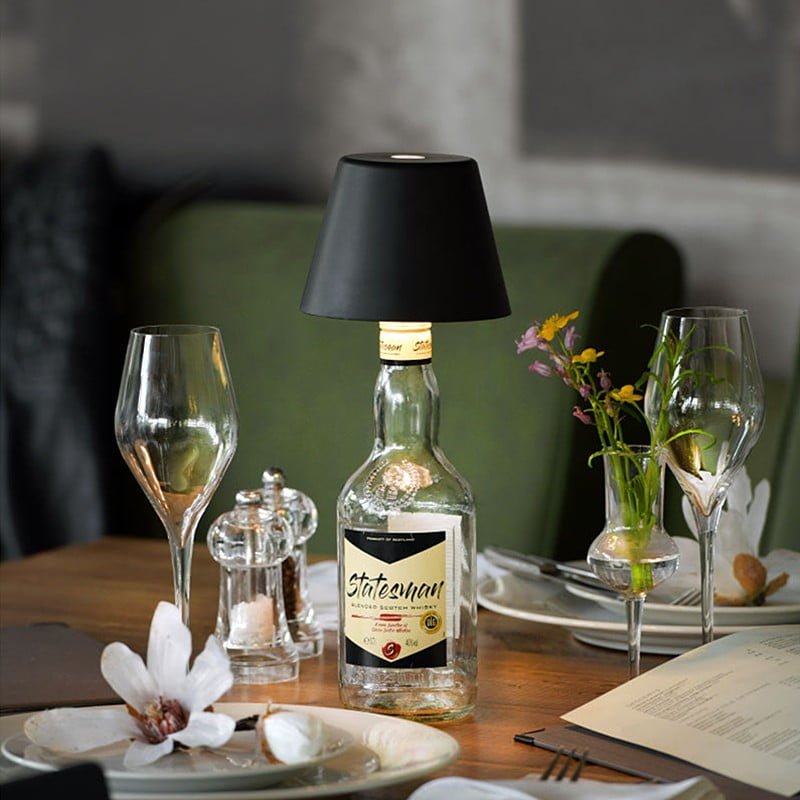 LumiGlow™ oplaadbare LED-flessenlamp met touchdimmer – productafbeelding 3