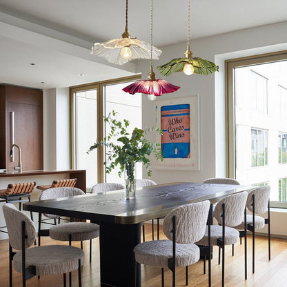 LumaBloom™ bloemvormige glazen hanglamp met E27-fitting – productafbeelding 8