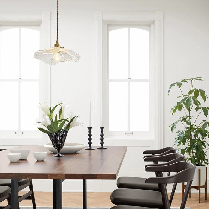 LumaBloom™ bloemvormige glazen hanglamp met E27-fitting – productafbeelding 9