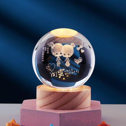 DeerLight™ 3D-kristallen tafellamp – productafbeelding 1