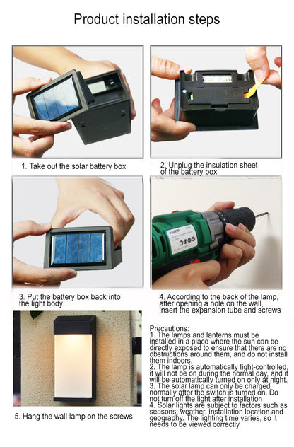 LumaGlow™ solar tuinwandlamp met matglas – productafbeelding 6