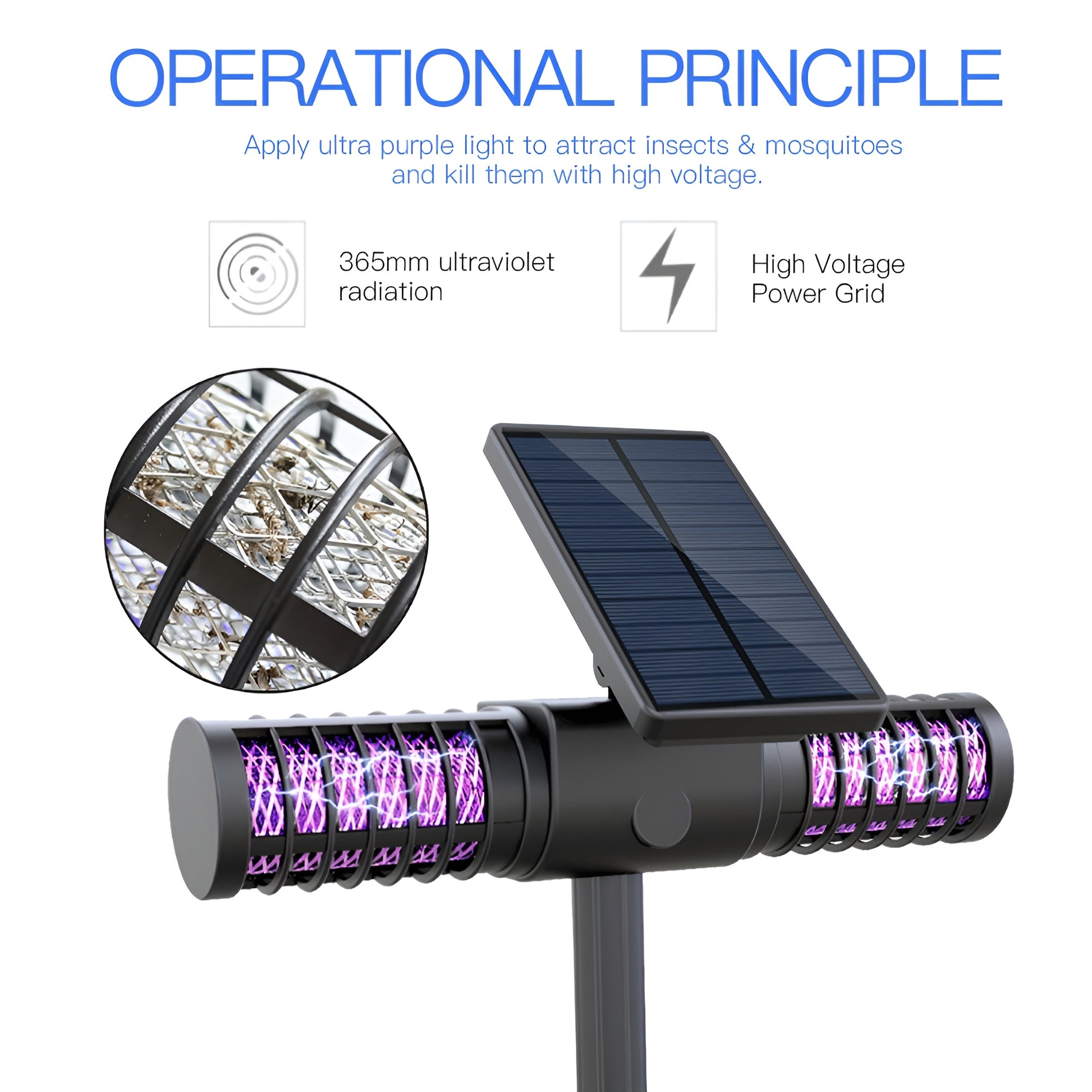 MANIKO™ solar muggenlamp voor buiten – productafbeelding 5
