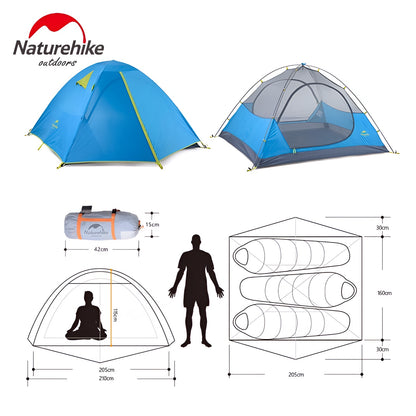 Naturehike™ waterbestendige dubbellaagse kampeertent – productafbeelding 4