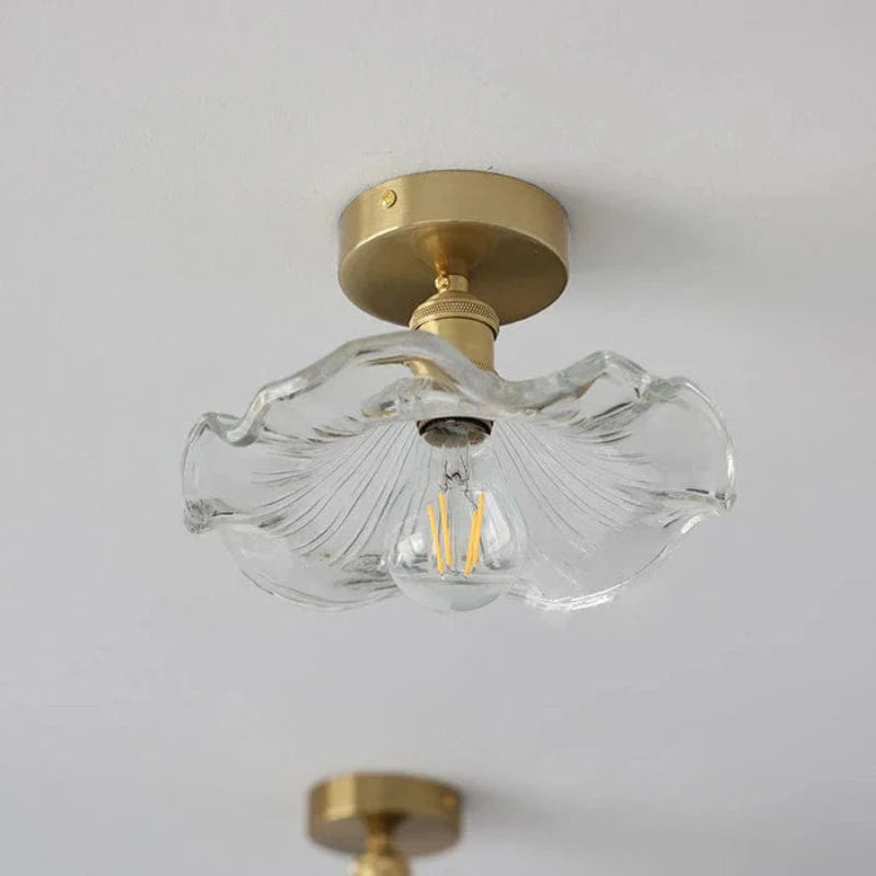 HibiscusGlow™ Scandinavische glazen plafondlamp met E27-fitting – productafbeelding 6