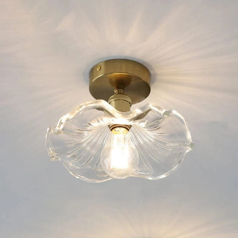 HibiscusGlow™ Scandinavische glazen plafondlamp met E27-fitting – productafbeelding 7