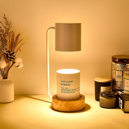 LumiNest™ Japanse dimbare tafellamp van hout en metaal – productafbeelding 6