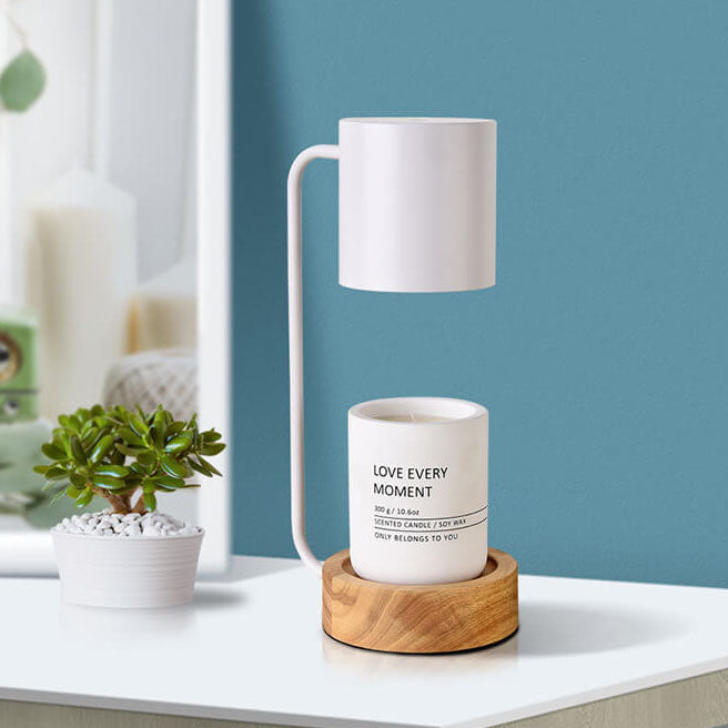 LumiNest™ Japanse dimbare tafellamp van hout en metaal – productafbeelding 10