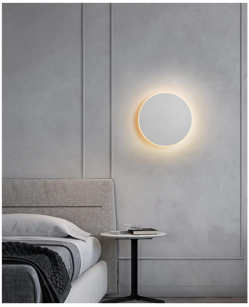 LightRing™ ronde LED-wandlamp met touch- of sensorbediening – productafbeelding 1
