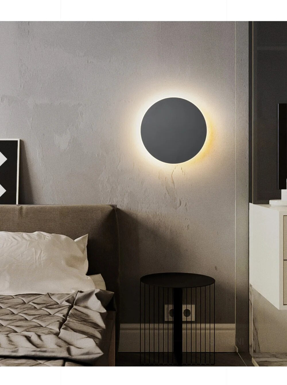 LightRing™ ronde LED-wandlamp met touch- of sensorbediening – productafbeelding 7