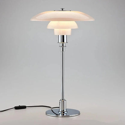 LumiLayer™ glazen tafellamp met gelaagde kap – productafbeelding 8