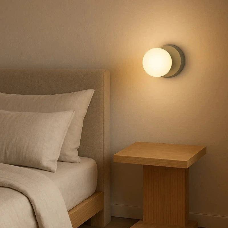 LumaSphere™ glazen bolwandlamp met LED-verlichting – productafbeelding 2
