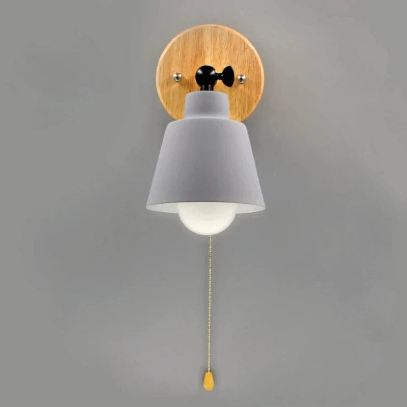 LumaLight™ verstelbare macaron wandlamp met houten arm – productafbeelding 3