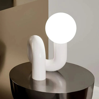 LumaSphere™ S-vormige glazen tafellamp – productafbeelding 4