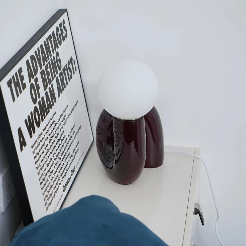 LumaSphere™ S-vormige glazen tafellamp – productafbeelding 8