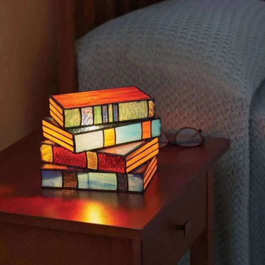 BookLuxe™ glazen Art Deco tafellamp – afbeelding 1