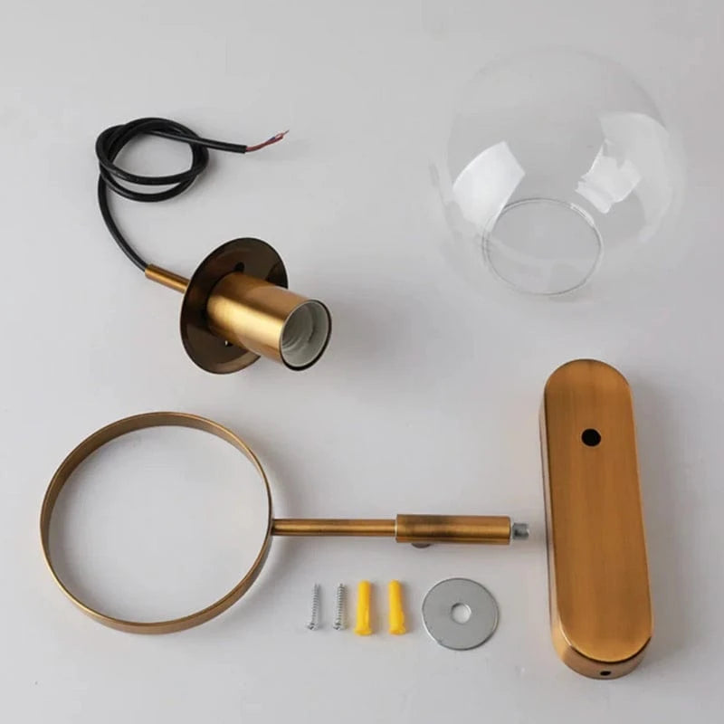 LumaSphere™ industriële wandlamp met glazen bol – productafbeelding 7