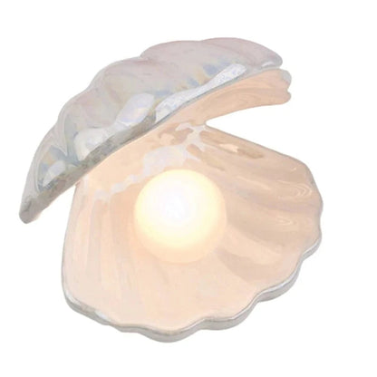 LumaShell™ keramische schelplamp met kleurveranderende LED-parel – productafbeelding 1