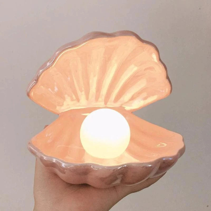 LumaShell™ keramische schelplamp met kleurveranderende LED-parel – productafbeelding 2