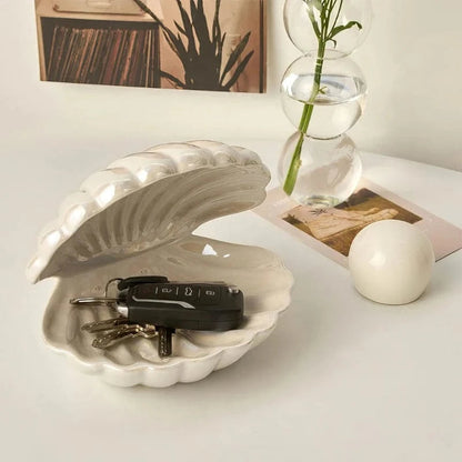 LumaShell™ keramische schelplamp met kleurveranderende LED-parel – productafbeelding 4