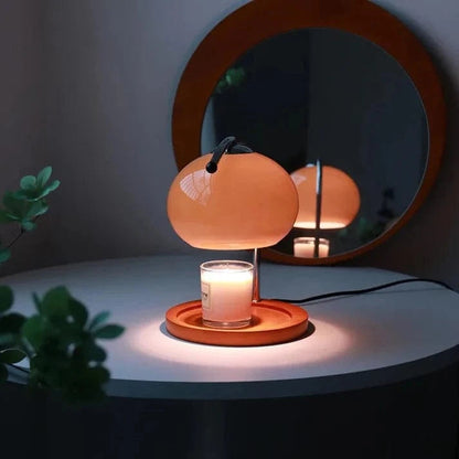 LumaGlow™ dimbare kaarsenwarmer met retro glazen kap – productafbeelding 4