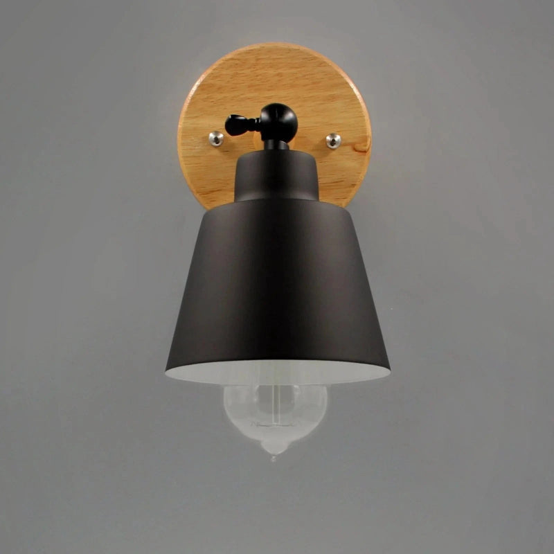 LumaGlow™ draaibare wandlamp met houten basis – productafbeelding 3