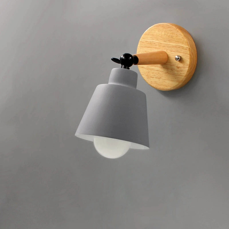 LumaGlow™ draaibare wandlamp met houten basis – productafbeelding 10