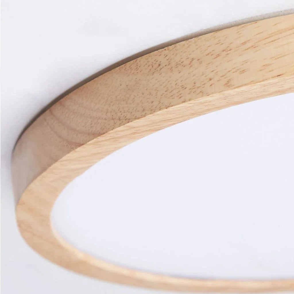 LumaGlow™ ultradunne houten LED-plafondlamp – productafbeelding 6