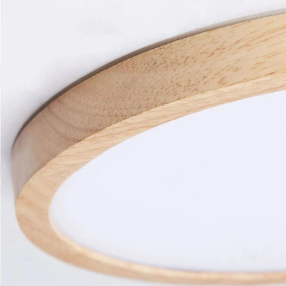 LumaGlow™ ultradunne houten LED-plafondlamp – productafbeelding 6