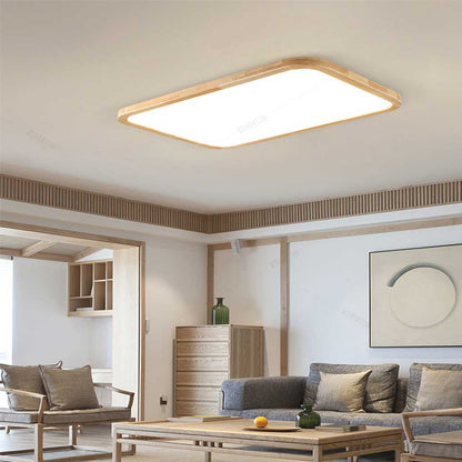 LumaGlow™ ultradunne houten LED-plafondlamp – productafbeelding 7