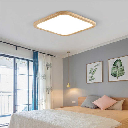 LumaGlow™ ultradunne houten LED-plafondlamp – productafbeelding 8