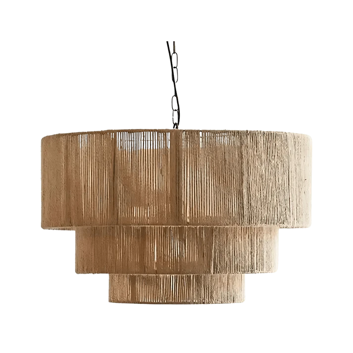 LumaHaven™ bohemian hanglamp van natuurlijk hennep – productafbeelding 1