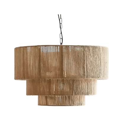 LumaHaven™ bohemian hanglamp van natuurlijk hennep – productafbeelding 1