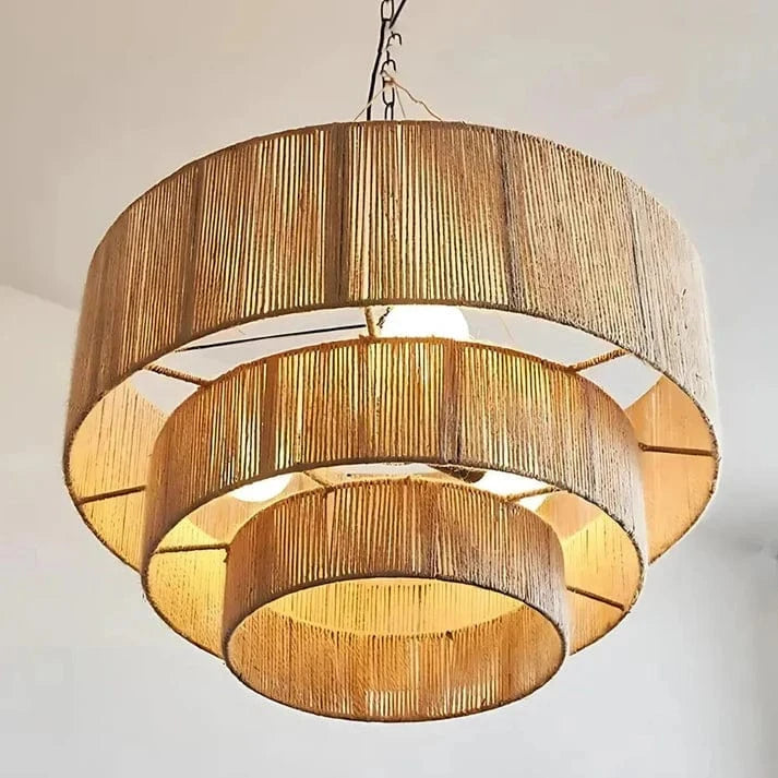LumaHaven™ bohemian hanglamp van natuurlijk hennep – productafbeelding 7