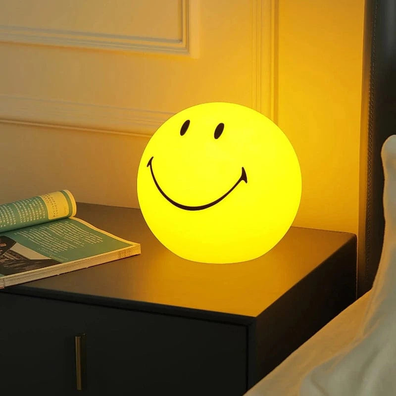 JoyGlow™ oplaadbare smiley LED-tafellamp voor kinderkamer – productafbeelding 1