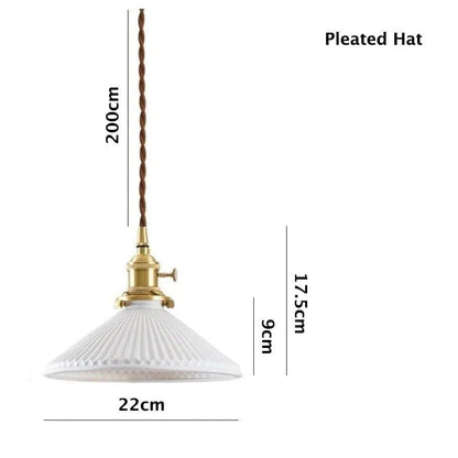 LumaNest™ Japandi keramische hanglamp met messing – productafbeelding 9