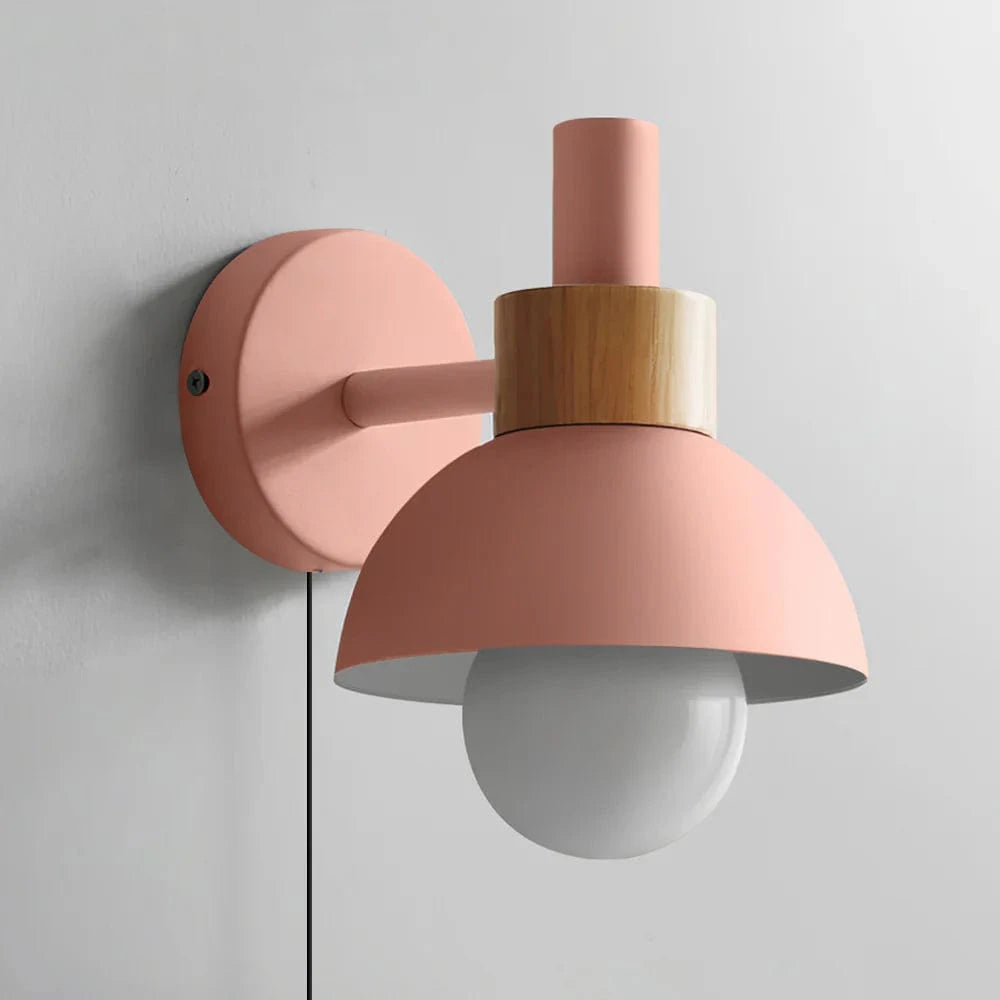 LumiCharm™ macaron wandlamp met trekschakelaar – productafbeelding 1