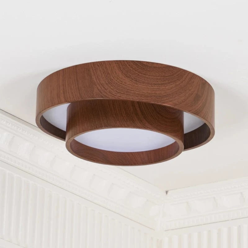 WabiGlow™ dubbele houten LED-plafondlamp met dimoptie – productafbeelding 3