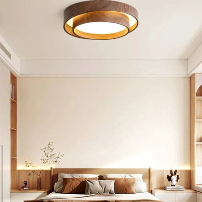 WabiGlow™ dubbele houten LED-plafondlamp met dimoptie – productafbeelding 7