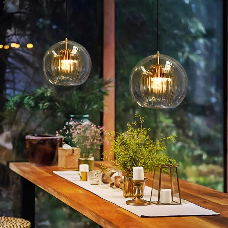LuxeGlow™ glazen bolhanglamp met E27-fitting – productafbeelding 5