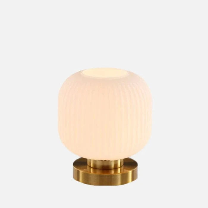 LuxeGlow™ Art Deco tafellamp van geribbeld glas – productafbeelding 1