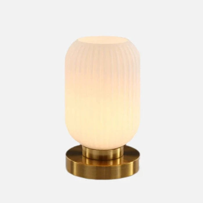 LuxeGlow™ Art Deco tafellamp van geribbeld glas – productafbeelding 8