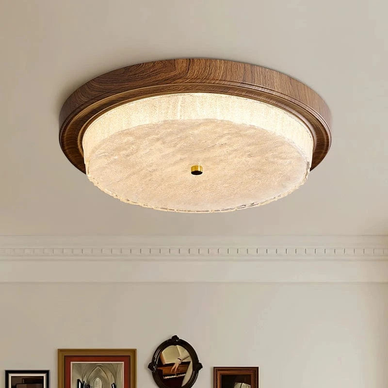 LumaSphere™ ronde LED-plafondlamp met houtlook en glas – productafbeelding 5