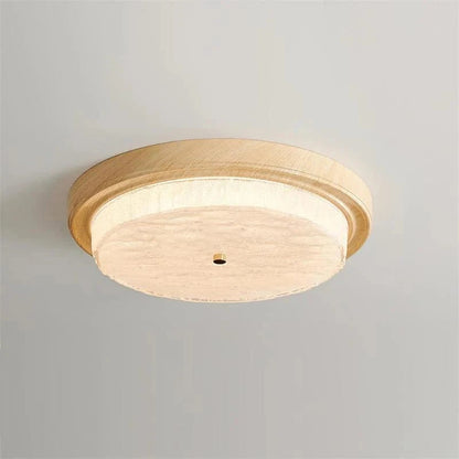 LumaSphere™ ronde LED-plafondlamp met houtlook en glas – productafbeelding 9