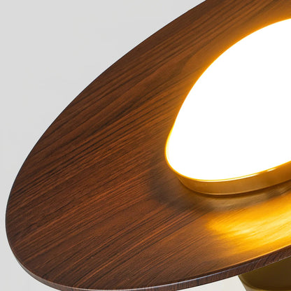 LuxeGlow™ Art Deco LED-plafondlamp van messing en hout – productafbeelding 5