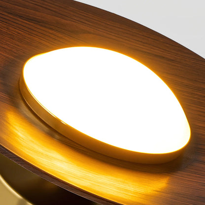 LuxeGlow™ Art Deco LED-plafondlamp van messing en hout – productafbeelding 6