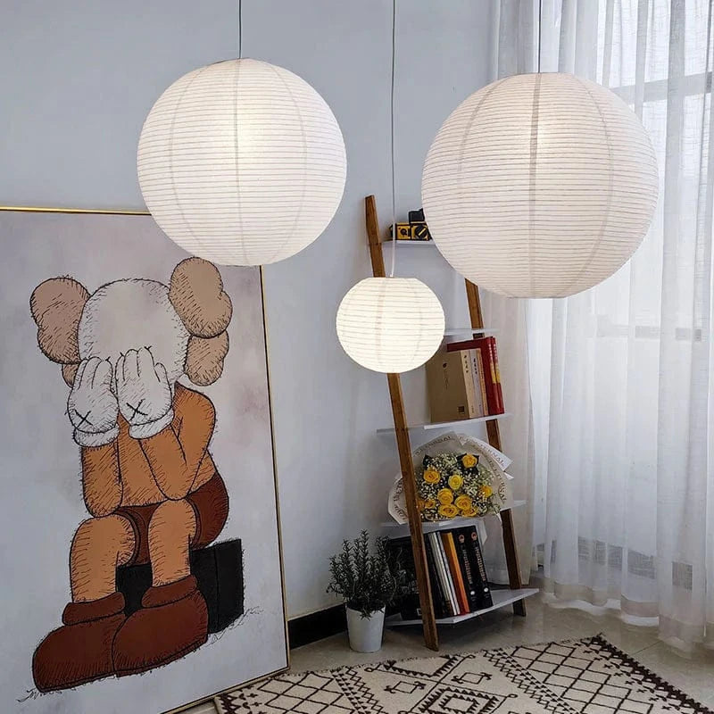 LumiSphere™ Japandi hanglamp van rijstpapier – productafbeelding 5