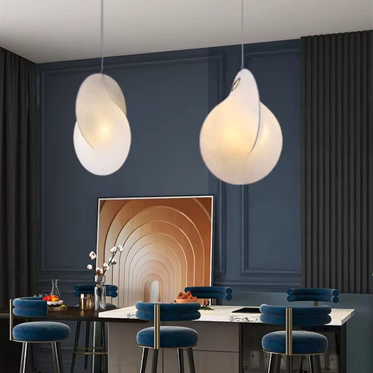 LumaSphere™ Wabi-Sabi zijden hanglamp in organische vorm – productafbeelding 3