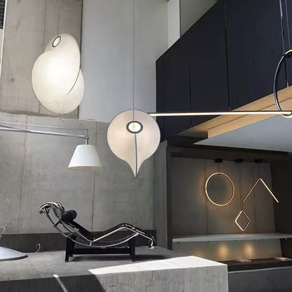 LumaSphere™ Wabi-Sabi zijden hanglamp in organische vorm – productafbeelding 4