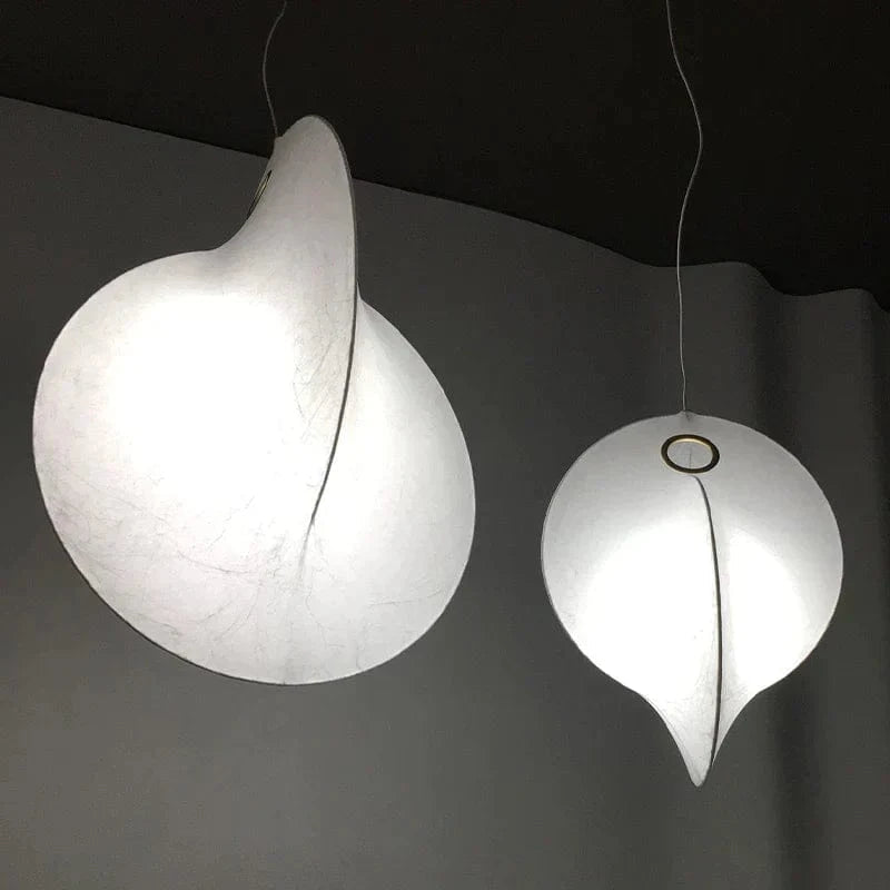 LumaSphere™ Wabi-Sabi zijden hanglamp in organische vorm – productafbeelding 6