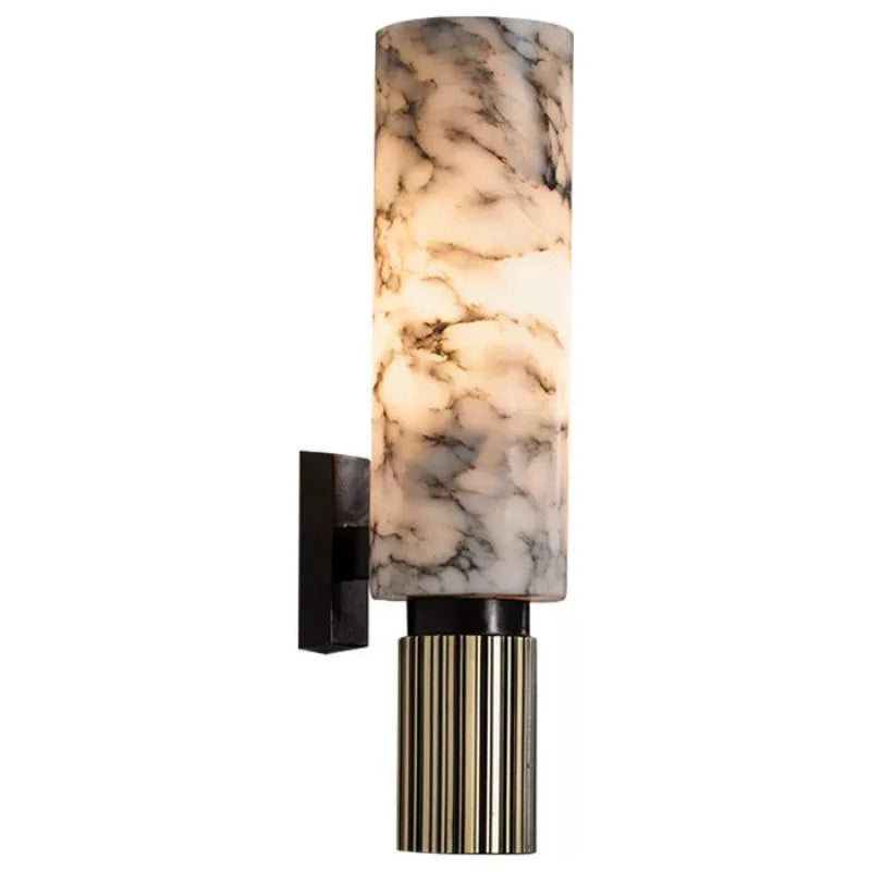 MarbleGlow™ waterbestendige marmeren cilinderwandlamp – productafbeelding 1